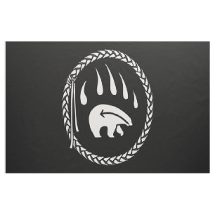 Bear Claw Fabric Tribal Bear Art Fabric