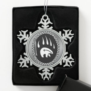 Bear Claw Ornament Holiday Tribal Bear Decorations