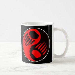 Bear Claw Yin Yang Black Coffee Mug