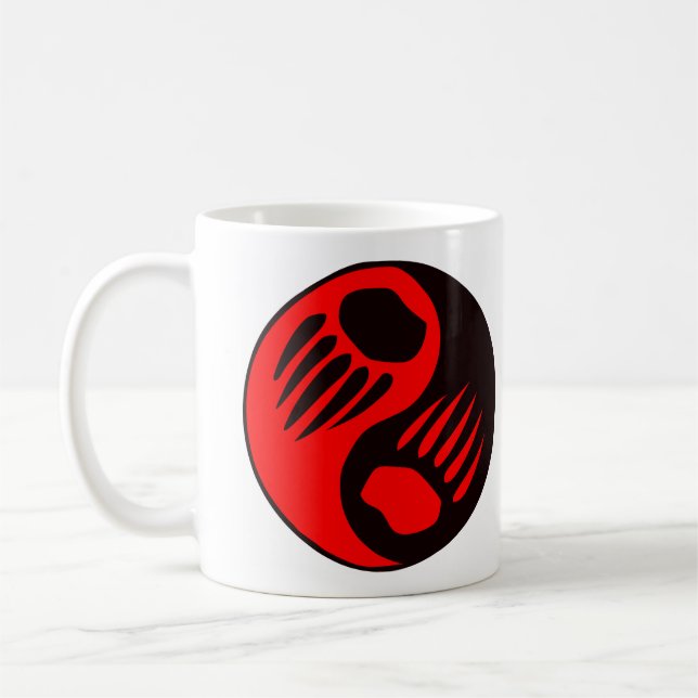 Bear Claw Yin Yang Coffee Mug (Left)