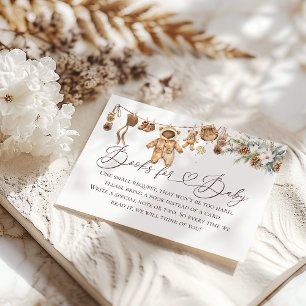 Bear ClothestLine Cold Outside Baby Shower books Enclosure Card