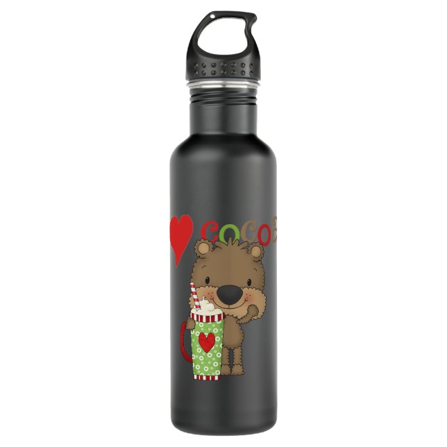 Bear Cocoa Love Holiday 710 Ml Water Bottle (Front)