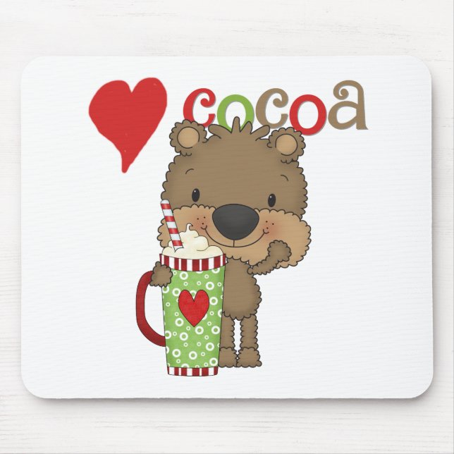 Bear Cocoa Love Holiday Mouse Mat (Front)