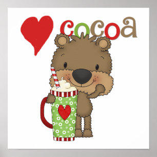 Bear Cocoa Love Holiday Poster