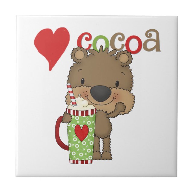 Bear Cocoa Love Holiday Tile (Front)