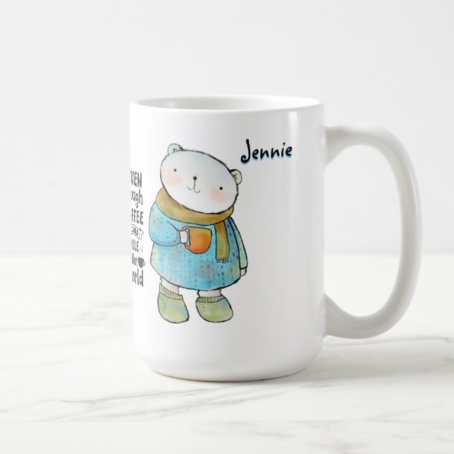 Bear Coffee Quote Mug (Right)