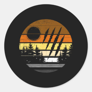 Bear Community, Gay Bear Claw Traces Classic Round Sticker