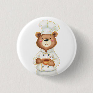 Bear Cook 3 Cm Round Badge
