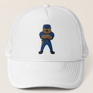 Bear Cop Police Trucker Hat