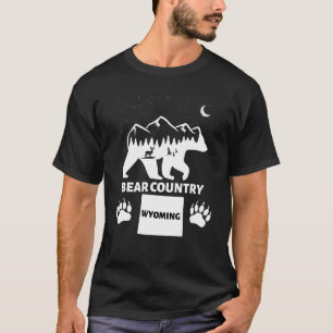 Bear Country Wyoming Grizzly Bear With Deer Mounta T-Shirt