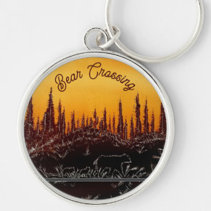 Bear Crossing Park Road Key Ring