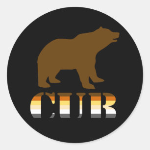 BEAR CUB CLASSIC ROUND STICKER