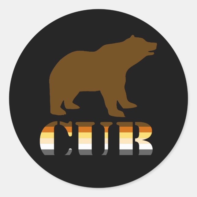 BEAR CUB CLASSIC ROUND STICKER (Front)