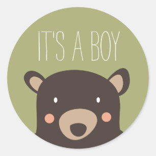 Bear Cub Classic Round Sticker