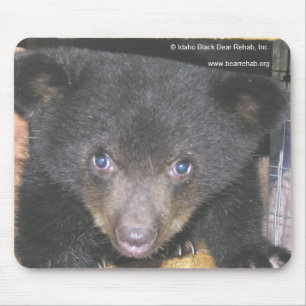 Bear Cub Close-Up Face Mousepad