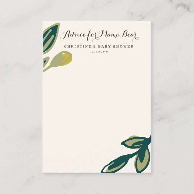 Bear Cub | Mummy Advice Cards (Front)