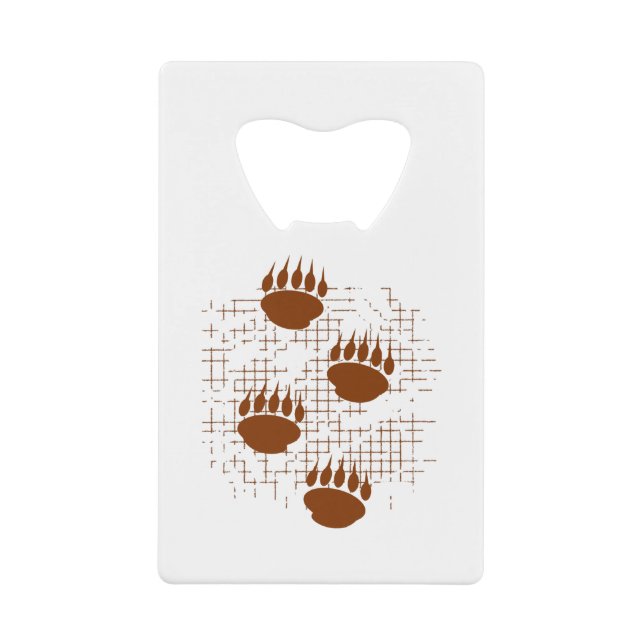 Bear Cub Paw Prints On Distressed Background (Front)