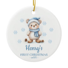 Bear Cub Personalised Baby's First Christmas