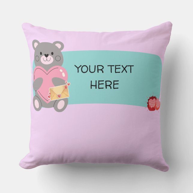 BEAR  CUSTOMIZABLE  CUSHION (Front)