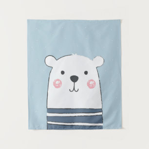 Bear Cute Cartoon Kids Baby Artwork Tapestry