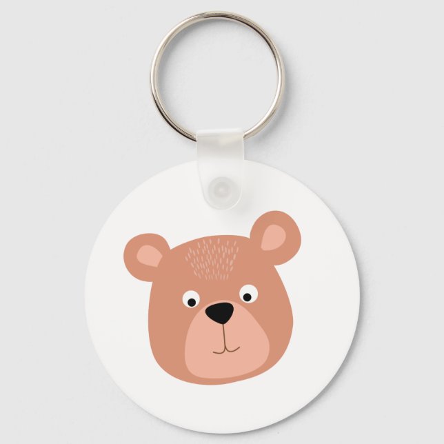 Bear cute face key ring (Front)
