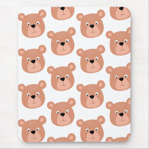 Bear cute face mouse mat