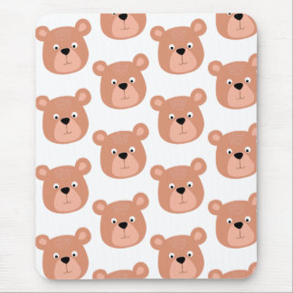 Bear cute face mouse mat