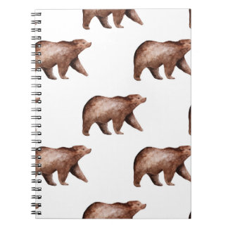 Bear Cuteness: Watercolor Animal Pattern Notebook