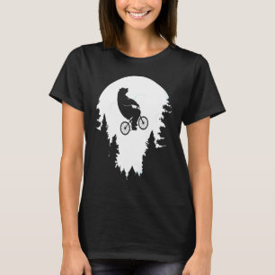 Bear Cycling Mountain Bike Moon Bicycle T-Shirt