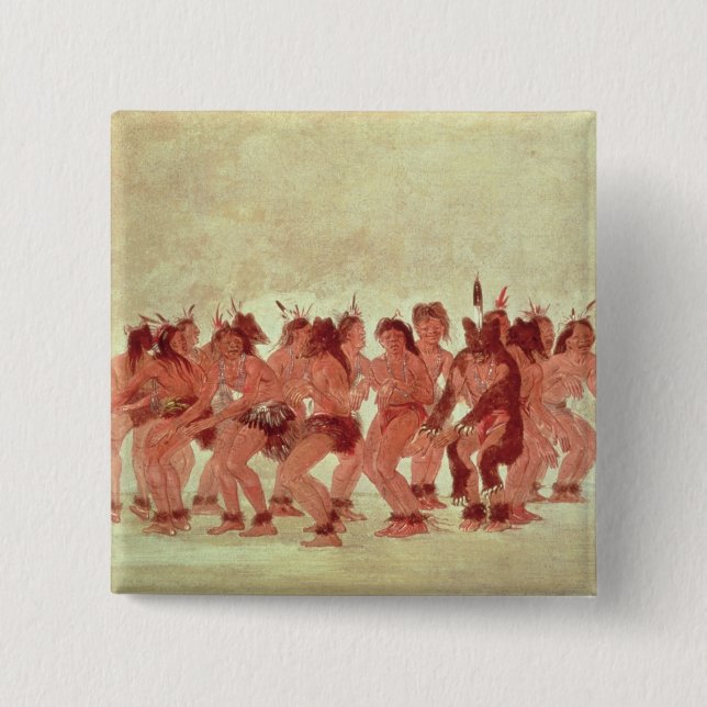 Bear Dance 15 Cm Square Badge (Front)