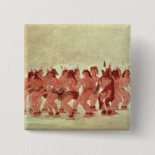 Bear Dance 15 Cm Square Badge