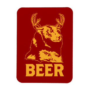 Bear + Deer = Beer Magnet