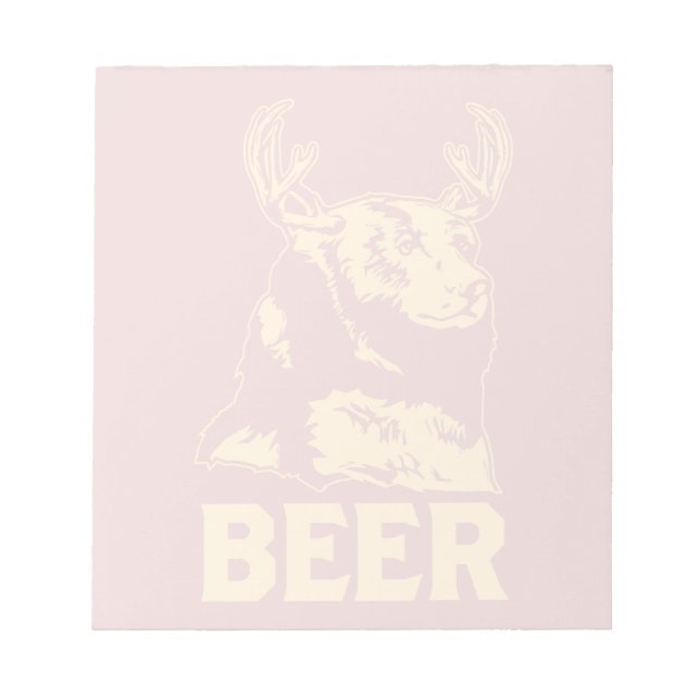 Bear + Deer = Beer Notepad (Front)