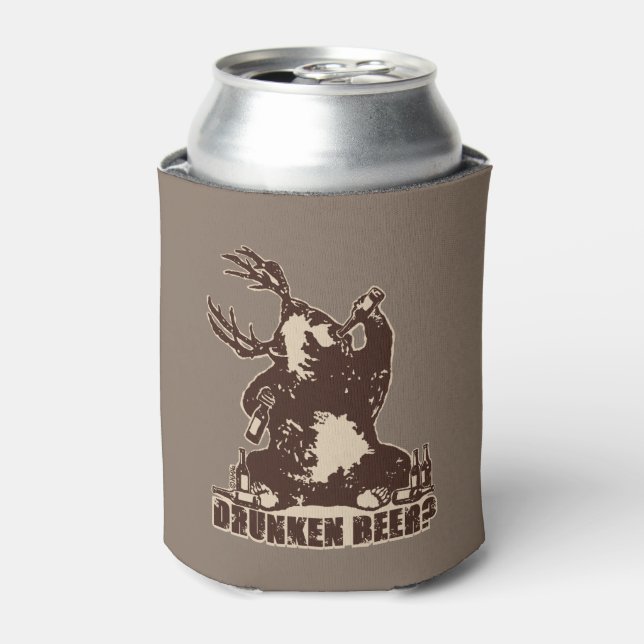 Bear, deer, drunken beer? can cooler (Can Front)