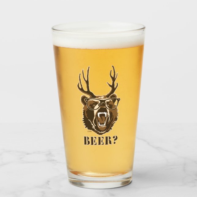 Bear, Deer or Beer Glass (Front Filled)