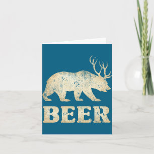 Bear Deer Vintage Beer Card