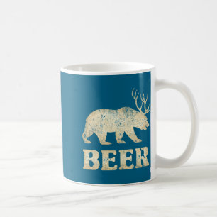 Bear Deer Vintage Beer  Coffee Mug