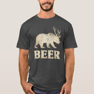 Bear Deer Vintage Beer T-Shirt