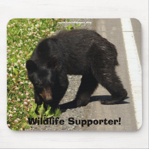 Bear Design for Animal and Wildlife-Supporters Mouse Mat