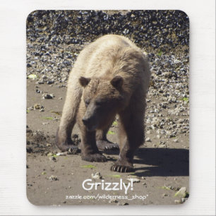 Bear Design for Animal and Wildlife-Supporters Mouse Mat