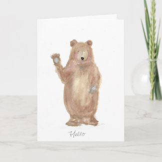 bear design greeting card, blank inside, card