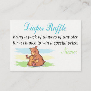 Bear Diaper Raffle Tickets