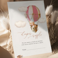 Bear Diaper Raffle Tickets Enclosure Card