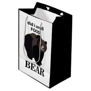 Bear Did I Smell Food Funny Bear Medium Gift Bag