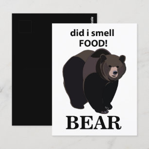 Bear Did I Smell Food Funny Bear Postcard