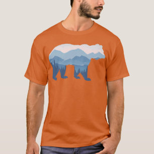 Bear Double Exposure Surreal Wildlife Animal Premi T-Shirt
