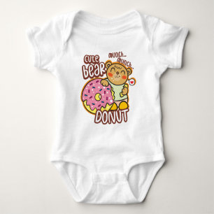 Bear doughnut baby bodysuit