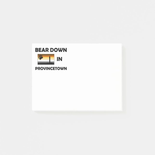 Bear Down In Provincetown Post-it Notes (Front)