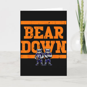Bear Down Women Kids Boys Girls Youth Teen Men  Card