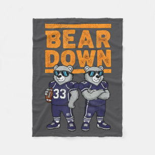 Bear Down Women Kids Boys Girls Youth Teen Men Fleece Blanket